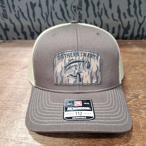 bass fishing richardson 112 camo trucker hat snapback fishing