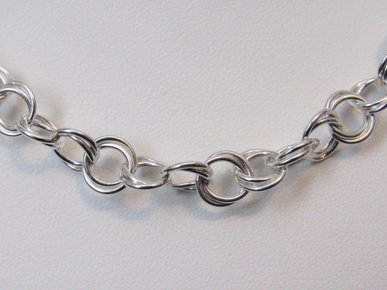 18 Doubled CrissCross Chain Necklace Handcrafted Sterling Etsy Nederland