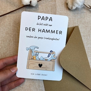 Klappkarte zum Vatertag | bester Papa der Welt | Geschenk zum Vatertag | Karte DIN A6 | Papatag | toller Papa | Karte Geburtstag Papa