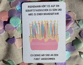 Birthday card | Fire hazard | funny birthday card | Congratulations greeting card postcard DIN A6 | Folding card | funny | witty