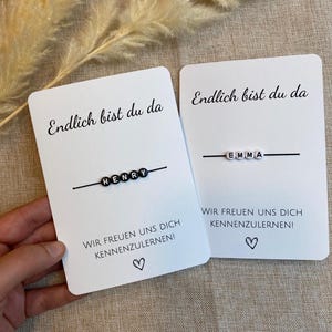 Carte pliante personnalisée pour la naissance | Carte de félicitations | Cadeau de naissance | Carte DIN A6 | Garçon/fille/unisexe | Carte bébé avec nom