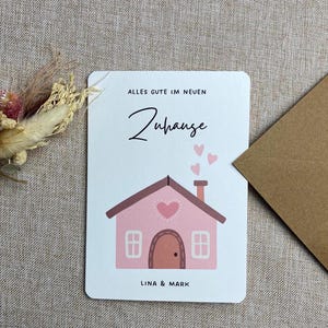 Vouwkaart voor verhuizing | Inauguratiekaart | Cadeau voor housewarming | Kaart gepersonaliseerd met naam | Cadeau voor housewarming | Housewarmingfeestje | A6