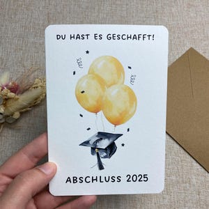 Klappkarte zum Schulabschluss | Glückwunschkarte | Geschenk zum Abschluss | Karte DIN A6 | Abitur | Abifeier | Abschlussfeier | 2025