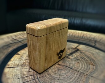 wooden cigarette holder box Art Deco Case,1920s for sale at Pamono Wooden cigarette case from ash,