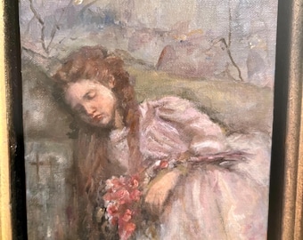 Original Oil Painting / Gothic Art / by Joanna Thomas / Home Decor