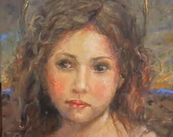 Original Oil Painting / Angel / Joanna Thomas / Home Decor