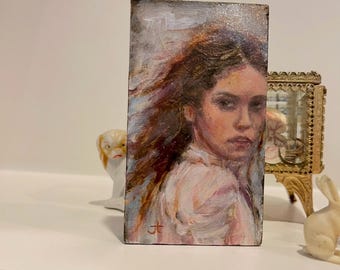 Original Oil Painting / by Joanna Thomas / Figurative Art / Mini Painting