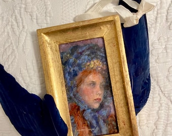 Original Oil Painting / by Joanna Thomas / Antique style / Florentine