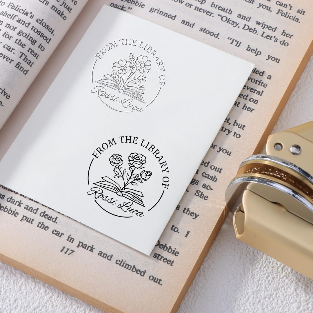 Personalized Book Embosser | Custom Book Stamp | Custom Embosser | From ...