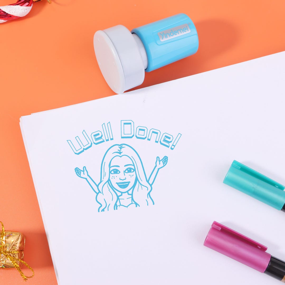 Custom Teacher Stamp, Emoji Bitmoji, Personalized Bitmoji Stamps ...