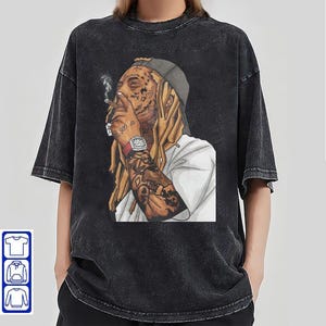 T-shirt rappeur vintage Lil Wayne, chemise Lil Wayne, chemise Lil Wayne des années 90, chemise Tha Carter