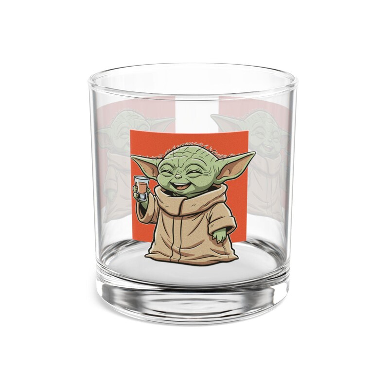 Vaso de whisky Grogu Cheers Character Rocks Glass / Vaso de whisky de 295 ml (10 oz) imagen 5