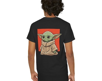 Grogu Character Art T-Shirt: 100% Cotton, Relaxed Fit Tee