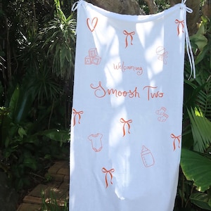 Custom Baby Shower Fabric Welcome Banners | Welcome Sign | Events, Weddings, Party | Cotton Linen Fabric Sign |