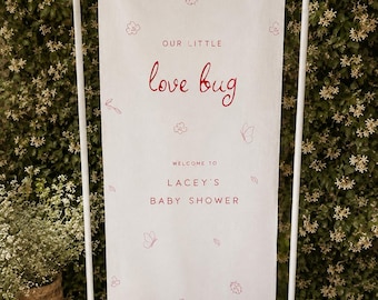 Fabric Welcome Sign, Personalised Welcome Sign, Wedding Welcome Sign, Baby Shower Fabric Sign, Bridal Shower Custom Sign | Linen Sign