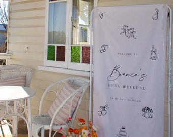 Bridal Shower Fabric Sign | Welcome Banner | Fabric Sign | Linen Sign