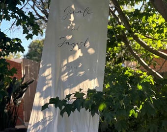 Linen Welcome Wedding Sign | fabric sign | wedding banner