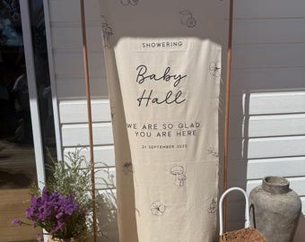 Custom Baby Shower Fabric Welcome Banners | Welcome Sign | Events, Weddings, Party | Fabric Sign | Linen Sign