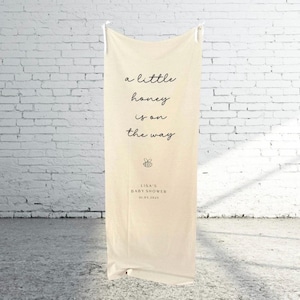 Custom Baby Shower Fabric Welcome Banners | Welcome Sign | Events, Weddings, Party | Cotton Linen Fabric Sign |