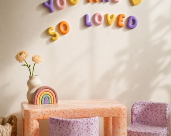 Custom Bubble Letter Wall Decor | Personalised Name Sign | Nursery Wall Letters | 3D Printed Kids Room Decor