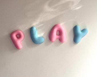 Custom Bubble Letter Wall Decor | Personalised Name Sign | Nursery Wall Letters | 3D Printed Kids Room Decor