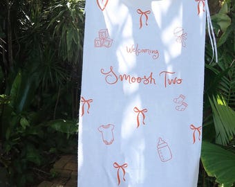 Fabric Welcome Sign, Personalised Welcome Sign, Wedding Welcome Sign, Baby Shower Fabric Sign, Bridal Shower Custom Sign