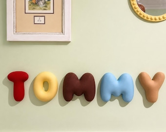 3D Bubble Letter Wall Decor | Personalised Name Sign | Kids Room Nursery Letters | 3d printed