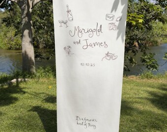 Custom Fabric Welcome Banner | Personalised Event Sign, Baby Shower, Wedding