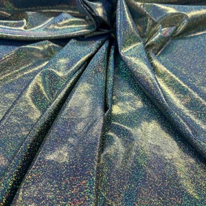 Holographic Iridescent Spandex Fabric 4-Way Stretch Lycra