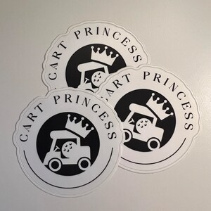3 Cart Princess Stickers