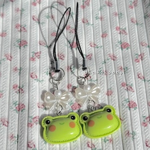 frog charm,  frog phone charm, cute frog keychain, kawaii phonecharm, kawaii frog phone charm, cute phone charm, cute animal phone charm