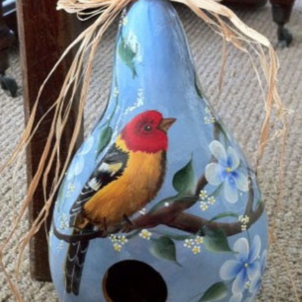Painted Gourd Birdhouse Absolutely Stunning......Must See