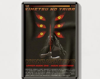 Póster de Kokushibo Demon Slayer, arte del anime Upper Moon One (descarga digital)