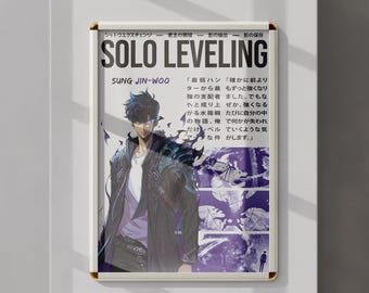 Solo Leveling Poster, Sung JinWoo, Manhwa Art (Digital Download)