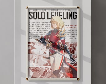 Solo Leveling Cha Hae-In Poster, Manhwa Art Print (Digital Download)