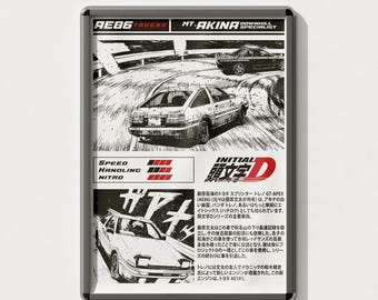 Initial D AE86 Trueno Poster, Anime Wall Art (Digital Print)