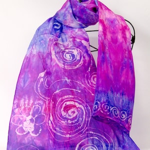 silk Scarf Celtic Fuchsia