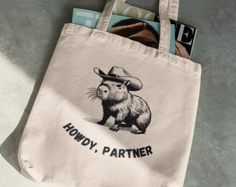 Capybara Capybara Tote Bag Weirdcore Capybara Gift Capybara Tote Messenger Bag Animal Tote Goblincore School Bag Book Bag