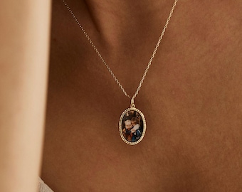 Personalised Photo Necklace, Custom Picture Necklace, Mothers Necklace, Keepsake Gift, Memorial Gift, Birthday Gift for Her, Graduation Gift