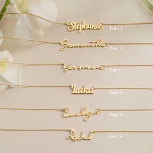 Personalised Name Necklace, Custom Minimalist Name Necklace, Gold Name Necklace, Womens Necklace, Birthday Gift for Her, Mothers Day Gift