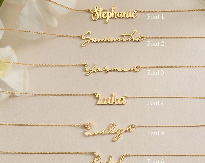 Personalisierte Namenskette, benutzerdefinierte Minimalist Name Halskette, Gold Namen Halskette, Damen Halskette, Geburtstagsgeschenk für sie, Muttertagsgeschenk