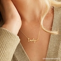 Personalised Name Necklace with Heart, Gold Name Necklace, Custom Name Jewellery, Birthday Gift for Her, Baby Shower Gift, Christmas Gift