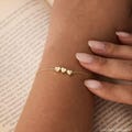 Tiny 3D Initial Heart Charm Bracelet, Custom Gold Letter Bracelet, Family Bracelet, Womens Bracelet,Personalised Gift for Her,Christmas Gift product logo