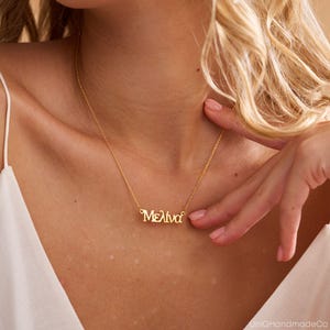 Personalised Greek Name Necklace, Custom 18K Gold Plated Necklace, Hellenic Necklace, Greek Name Jewelry, Greek Gift, Graduation Gift image 4