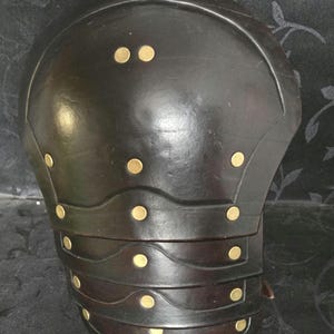 Single Handmade Leather Spaulder Pauldron