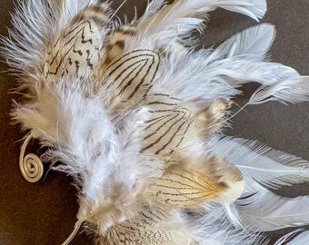 Boho Feather Ear Cuff Wrap, Bohemian Festival Earring, LEFT Ear