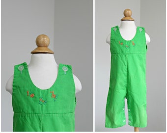 1960s "1,2,3" Overalls // Size 6 Months