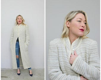 floor length knitted cardigan