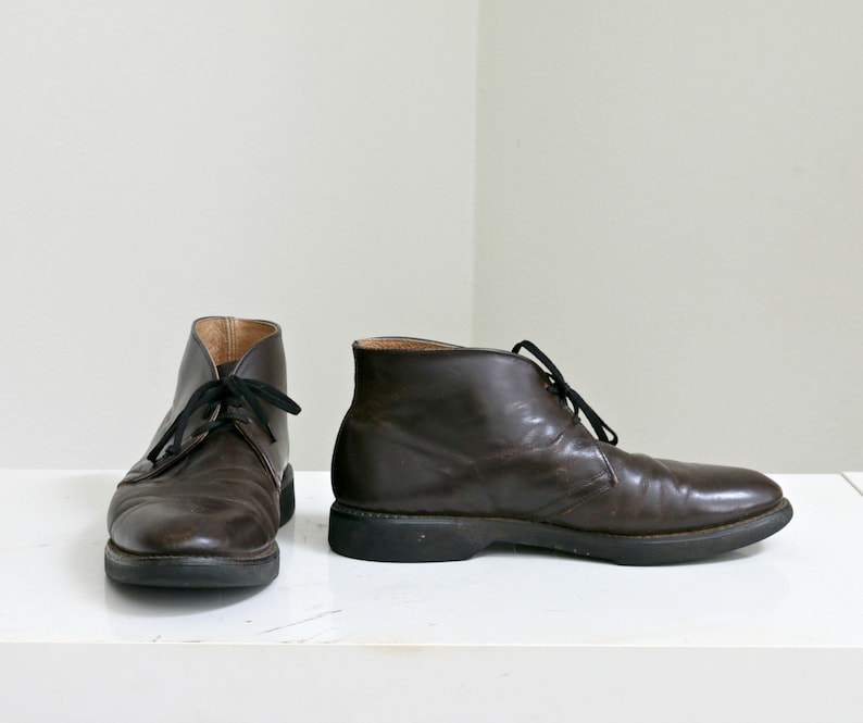 1970's USPS Postal Worker Leather Ankle Boots // Men's Etsy