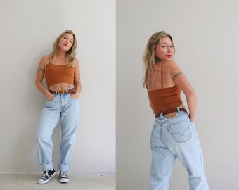 1990's Levi's Unisex Light Wash Relaxed Jeans // Women's Size Small to Medium // Men's Size Extra Small // 31" Waist // 90's Classic Denim